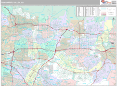 San Gabriel Valley Metro Area Digital Map Premium Style